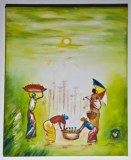 Tableau africain abstrait