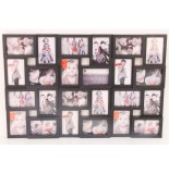 Cadre photo pêle-mêle mural noir - 24 photos standards