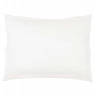 Taie d'oreiller rectangulaire 50 x 70 cm - blanche - 100% coton 57 fil