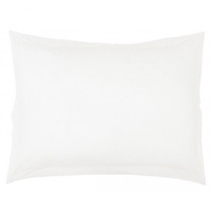 Taie d'oreiller rectangulaire 50 x 70 cm - blanche - 100% coton 57 fil