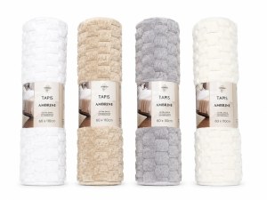Tapis de bain chenille 60 x 110 cm – Ultra doux – Déstockage – Vente en gros