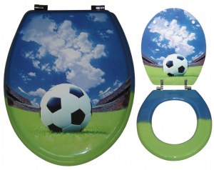 ABATTANT WC LUNETTE DE TOILETTE MDF FOOT 3D NEUF