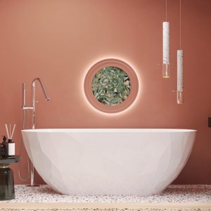 BAIGNOIRE ILOT CENTRAL EN PIERRE