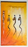 Tableau africain abstrait