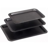 Plaques de cuisson - lot de 3 plaques au four en acier