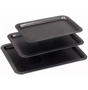 Plaques de cuisson - lot de 3 plaques au four en acier