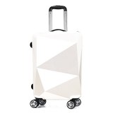 Valise rigide 68cm blanc ultra leger 4 roues multidirectionnelles fashion PARTY PRINCE