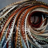 EXTENSIONS PLUMES POUR CHEVEUX 100% NATURELLES TAILLE 22-28 CM NEUF