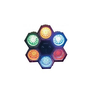 Lampe disco 6 spots à led - luminaire d'ambiance pour soirées