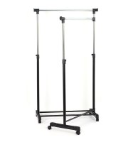 Portant à vêtements sur roulettes - double portant extensible et ré