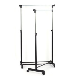 Portant à vêtements sur roulettes - double portant extensible et ré