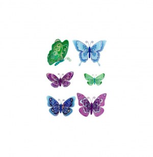 Stickers papillons en relief - décoration murale autocollante - vert,