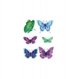 Stickers papillons en relief - décoration murale autocollante - vert,