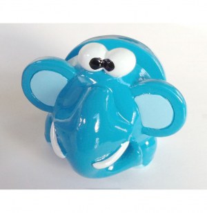 Porte lunettes - support en forme d'éléphant bleu