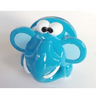 Porte lunettes - support en forme d'éléphant bleu