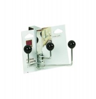 Patère 3 crochets boules rotatifs - noir