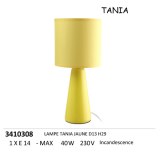 LAMPE CHEVET TANIA JAUNE H29cm