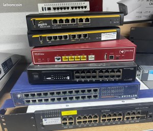 Lot de plus de 20 switches réseau disponibles avec un large choix