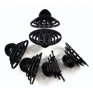 Lot de 6 pinces à cheveux noires