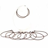 Lot de 10 cordons cuir marron