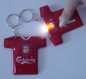 Objet Promotionel : Porte Cle LED Maillot de Foot