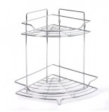 Etagère d'angle de salle de bain 2 plateaux - a poser ou à suspendre