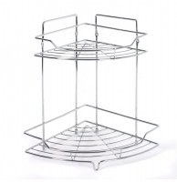 Etagère d'angle de salle de bain 2 plateaux - a poser ou à suspendre