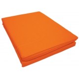 Drap plat 180 x 290 cm coton - linge de lit - orange