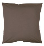 Taie d'oreiller carrée 75 x 75 cm - marron