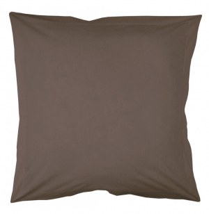 Taie d'oreiller carrée 75 x 75 cm - marron