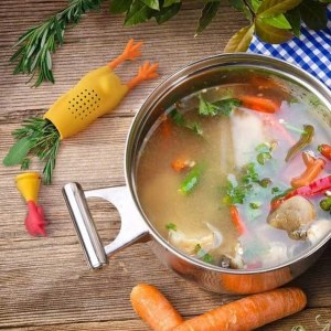 Infuseur poulet à bouquet garni épices pour bouillon ou repas qui mijote