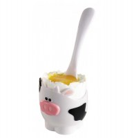 Coquetier et cuillère en forme de vache - joie