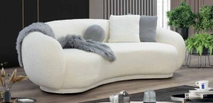 SALON CANAPE FAUTEUIL DESIGN BOUCLETTE