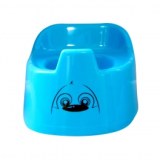 Pot pour enfant en plastique - pingouin - bleu