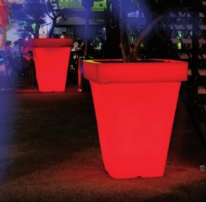 Grand pot carré Lumineux RADIEUX