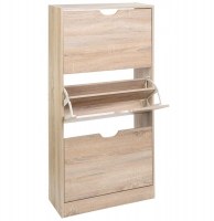 Meuble à chaussures 3 niveaux - rangement chaussures fermé