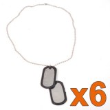 Lot de 6 colliers métal army