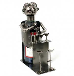 Porte bouteille barman - support bouteille - serveur derrière son bar
