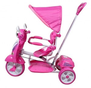 Poussette tricycle Scooter Vespa à pédales et à poussée