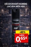 Déodorant Homme LACURA MEN 48H – Antitranspirant Sport Defense