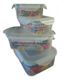 LOT DE BOITES HERMETIQUES PLASTIQUE ALIMENTAIRE SANS BPA