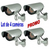 Lot de 4 caméras de surveillance factices
