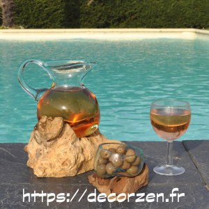 Destockage verre soufflé sur bois