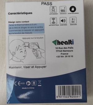 LOT Thermomètre Frontal Infrarouge Sans Contact /Marque Française HEALTI