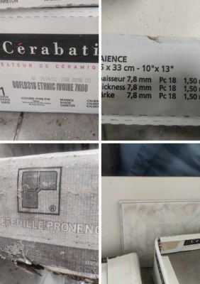 Surplus neufs carrelage faïence parefeuille