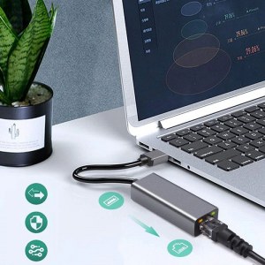 CARTE RÉSEAU ADAPTATEUR LAN USB 3.0 GIGABIT RJ45 100 / 1000Mb H6