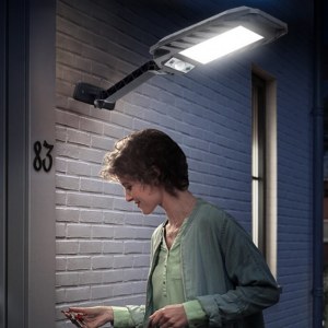 LAMPE DE RUE SOLAIRE 180LED TÉLÉCOMMANDE + MANDRIN XW-D80