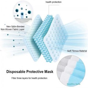 Masque de protection jetable à 3 plis non médical