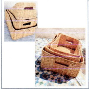 Lot de 3 corbeilles de rangement