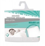 Housse protège oreiller molleton - 60 x 60 cm - hypoallergénique